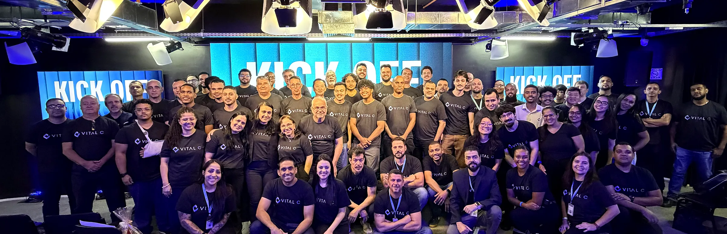 Equipe da Vital C reunida no kickoff da empresa